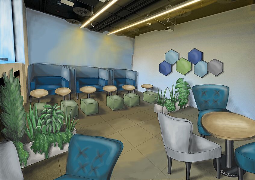 Pre-Visualization Student Space W29 - Lounge